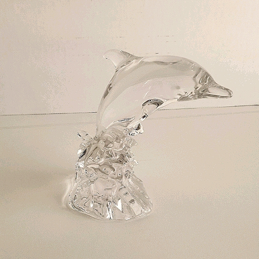 GLASS DOLPHIN FIGURINE
